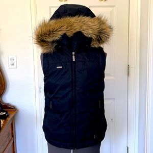 Columbia XCO Down Parka Vest & Detachable Faux Fur Hood